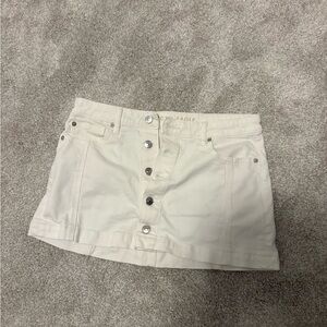 American Eagle Outfitters Cream Mini Skirt